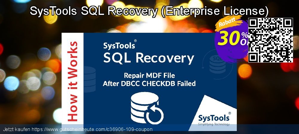SysTools SQL Recovery - Enterprise License  uneingeschränkt Sale Aktionen Bildschirmfoto