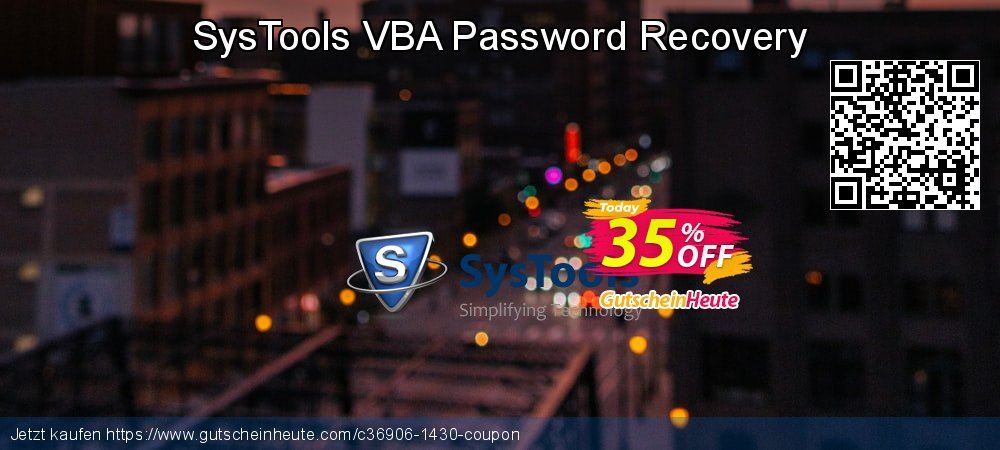 SysTools VBA Password Recovery umwerfenden Promotionsangebot Bildschirmfoto