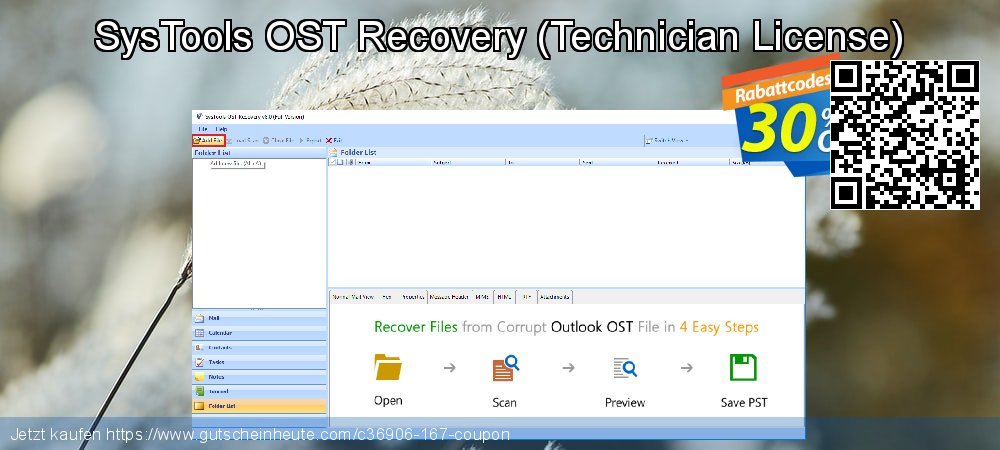 SysTools OST Recovery - Technician License  genial Diskont Bildschirmfoto