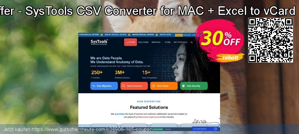 Bundle Offer - SysTools CSV Converter for MAC + Excel to vCard Converter wundervoll Ermäßigung Bildschirmfoto