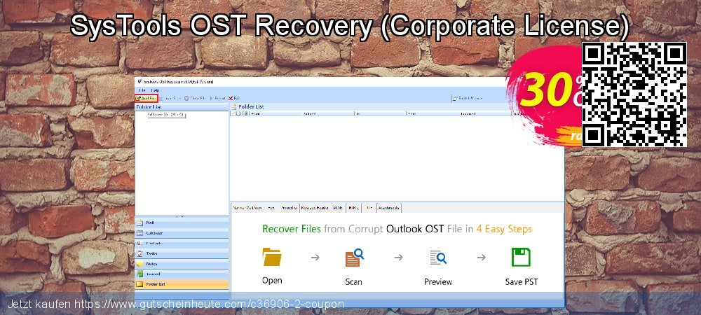 SysTools OST Recovery - Corporate License  toll Beförderung Bildschirmfoto