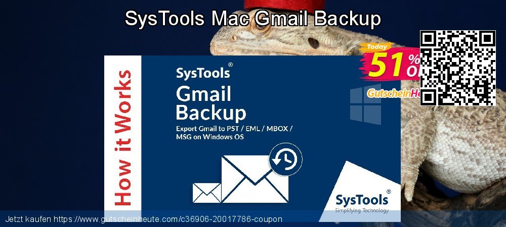 SysTools Mac Gmail Backup Exzellent Promotionsangebot Bildschirmfoto