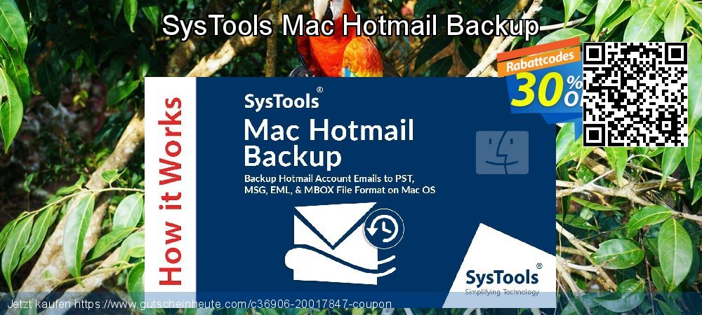 SysTools Mac Hotmail Backup toll Förderung Bildschirmfoto