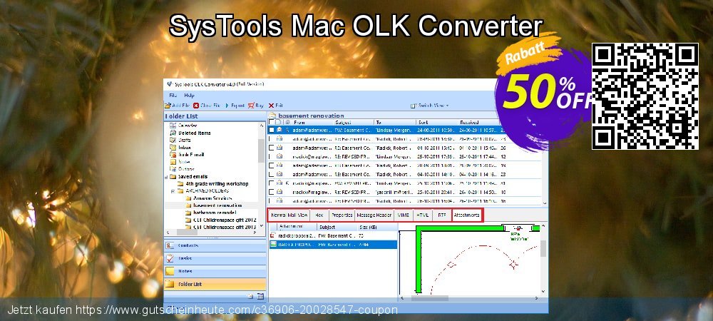 SysTools Mac OLK Converter umwerfende Promotionsangebot Bildschirmfoto