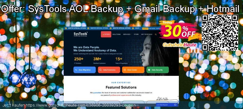 Bundle Offer: SysTools AOL Backup + Gmail Backup + Hotmail Backup wunderschön Diskont Bildschirmfoto