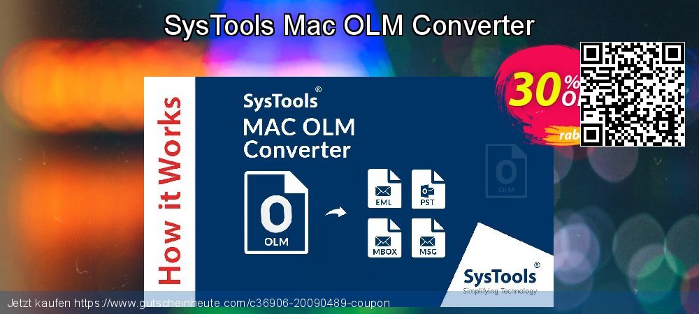 SysTools Mac OLM Converter genial Beförderung Bildschirmfoto