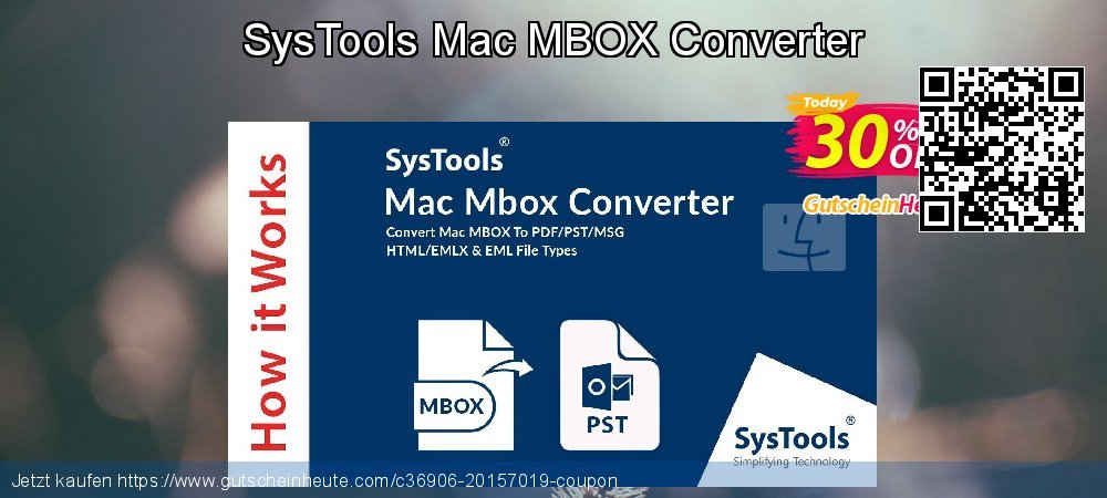 SysTools Mac MBOX Converter uneingeschränkt Ermäßigung Bildschirmfoto