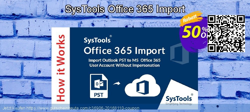 SysTools Office 365 Import umwerfenden Förderung Bildschirmfoto