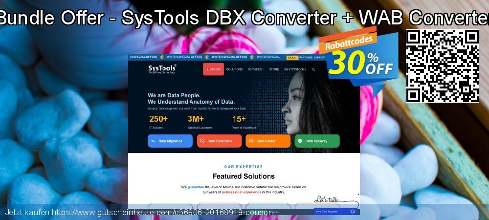 Bundle Offer - SysTools DBX Converter + WAB Converter genial Ermäßigung Bildschirmfoto
