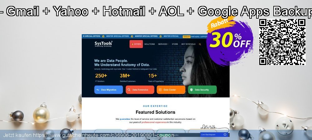 Special Bundle Offer - Gmail + Yahoo + Hotmail + AOL + Google Apps Backup + Office 365 Backup umwerfende Ausverkauf Bildschirmfoto
