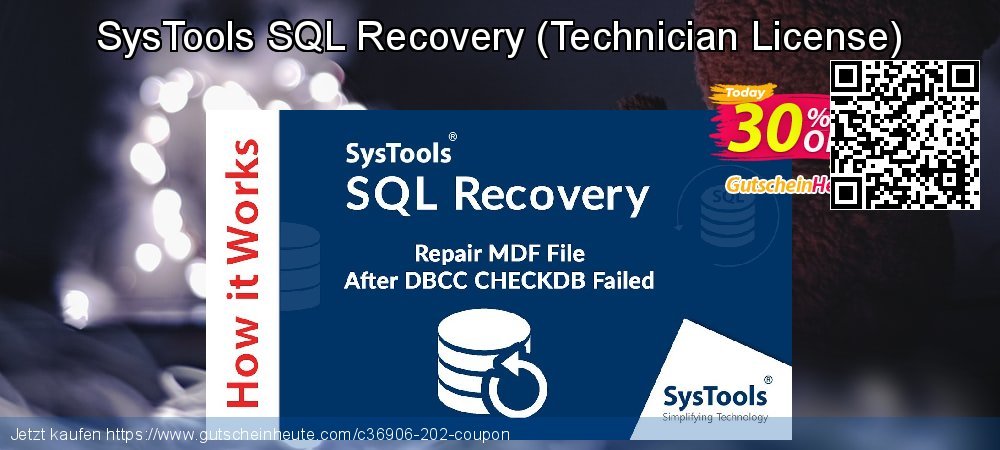 SysTools SQL Recovery - Technician License  uneingeschränkt Ermäßigung Bildschirmfoto