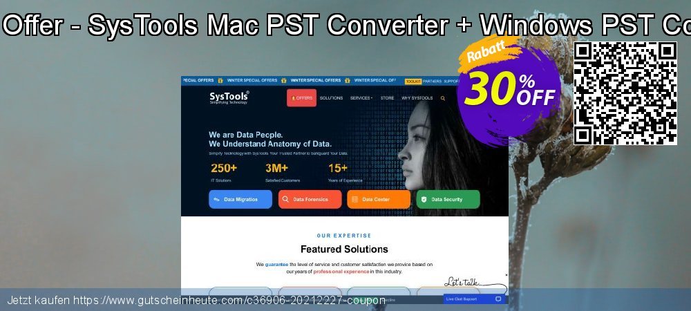Bundle Offer - SysTools Mac PST Converter + Windows PST Converter spitze Sale Aktionen Bildschirmfoto