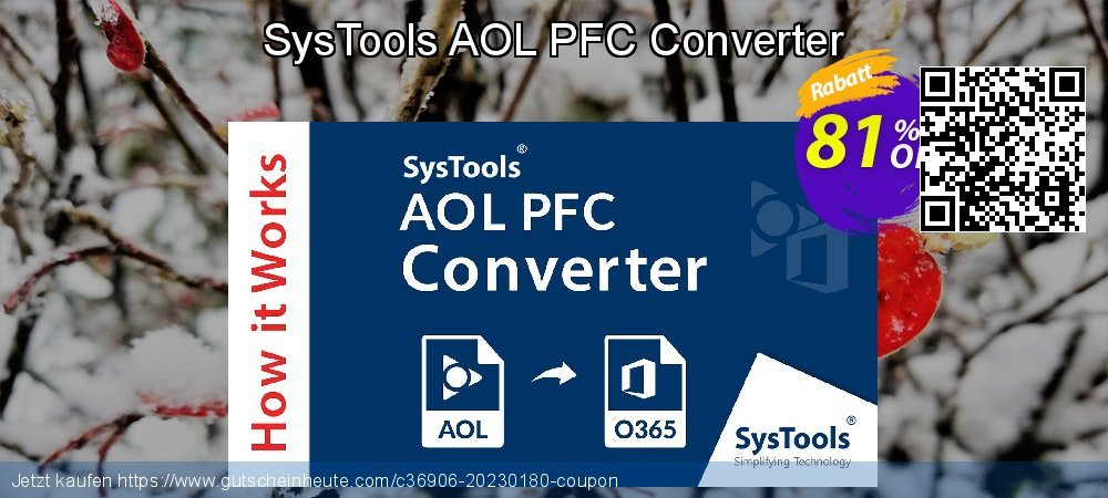 SysTools AOL PFC Converter ausschließlich Rabatt Bildschirmfoto