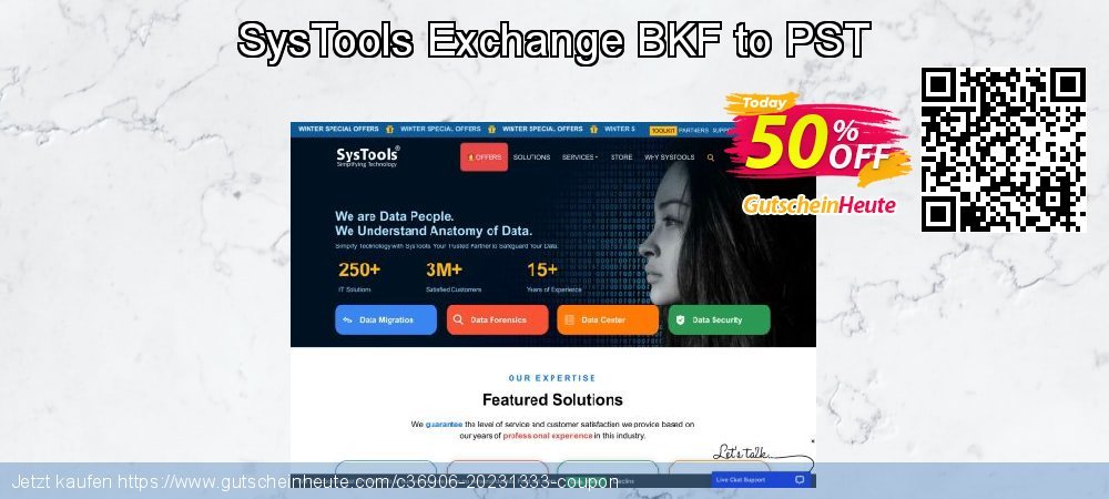 SysTools Exchange BKF to PST fantastisch Förderung Bildschirmfoto
