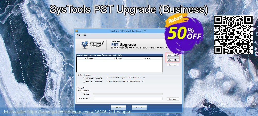 SysTools PST Upgrade - Business  wunderbar Sale Aktionen Bildschirmfoto