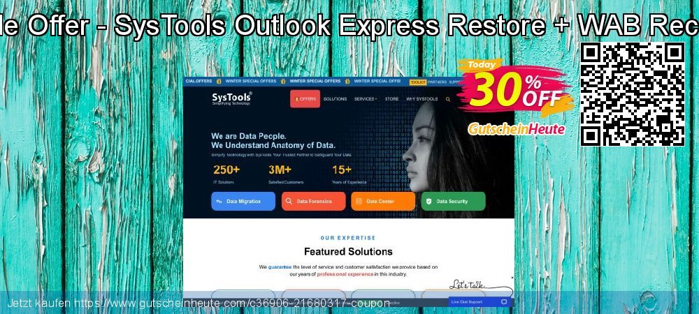 Bundle Offer - SysTools Outlook Express Restore + WAB Recovery beeindruckend Angebote Bildschirmfoto