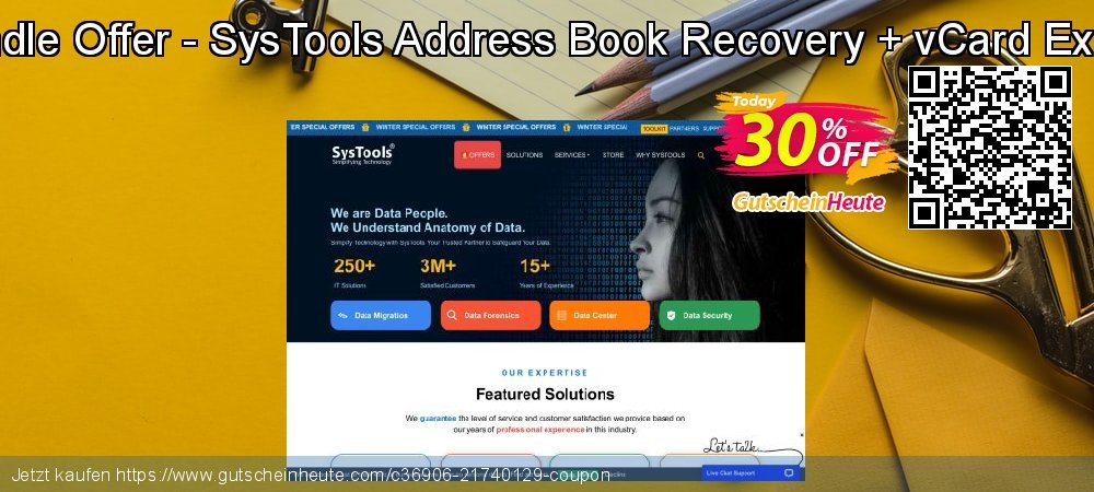 Bundle Offer - SysTools Address Book Recovery + vCard Export ausschließenden Verkaufsförderung Bildschirmfoto