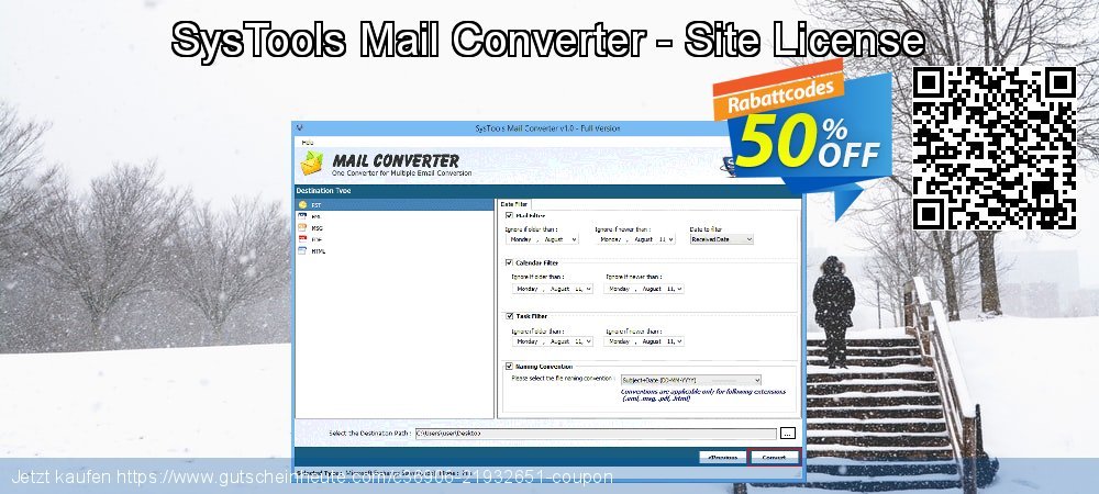 SysTools Mail Converter - Site License wundervoll Diskont Bildschirmfoto