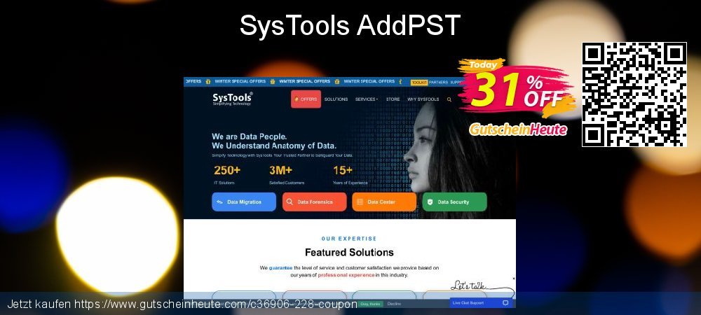SysTools AddPST aufregende Sale Aktionen Bildschirmfoto