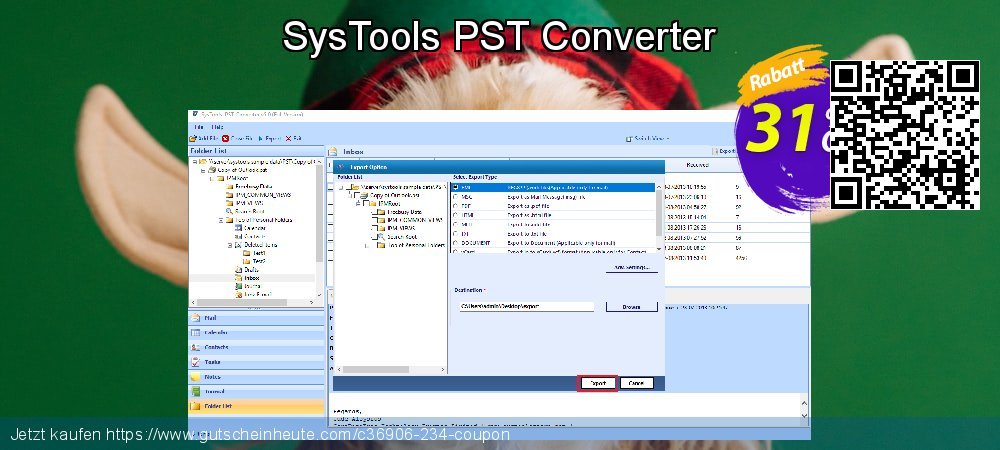 SysTools PST Converter ausschließlich Nachlass Bildschirmfoto