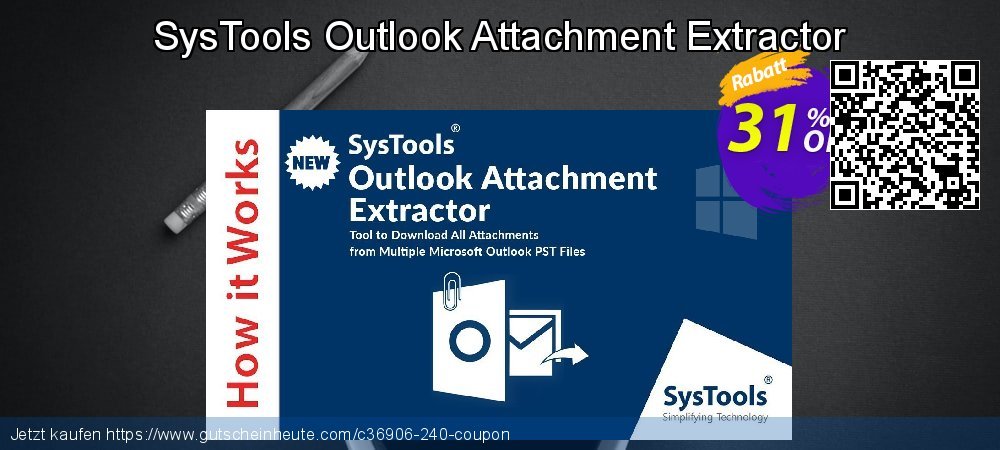 SysTools Outlook Attachment Extractor fantastisch Außendienst-Promotions Bildschirmfoto