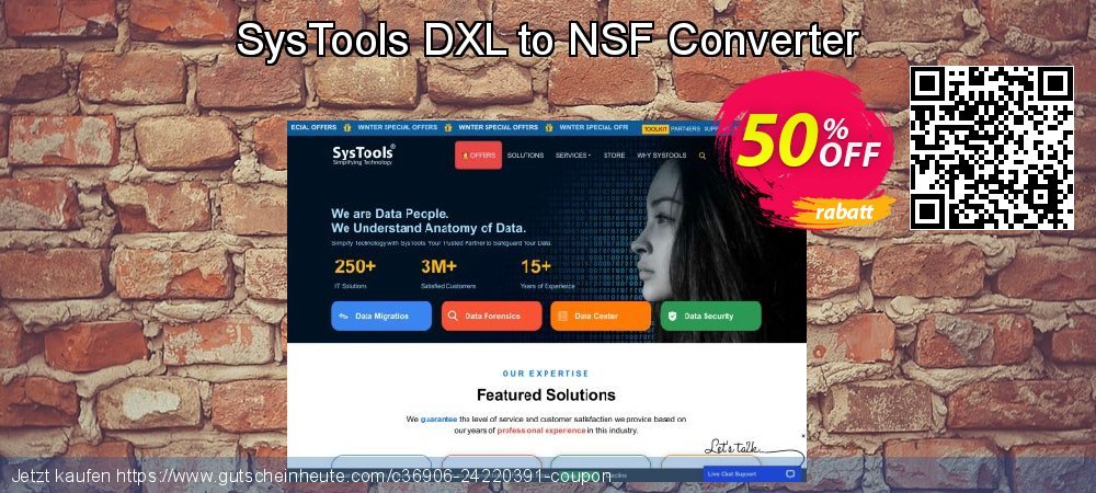 SysTools DXL to NSF Converter formidable Nachlass Bildschirmfoto