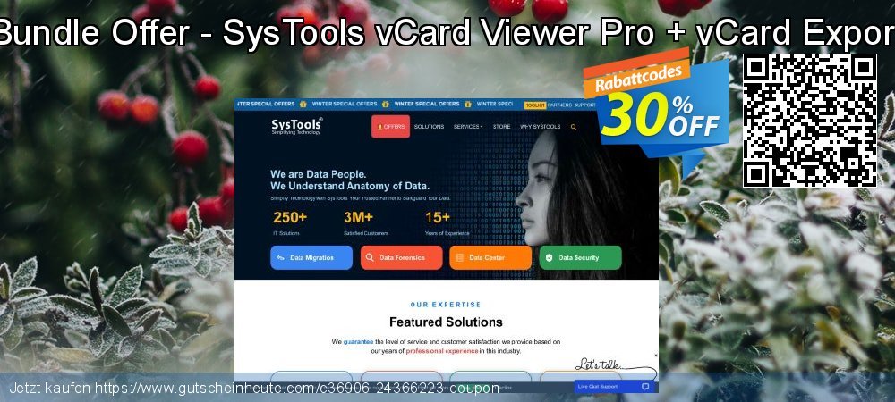 Bundle Offer - SysTools vCard Viewer Pro + vCard Export umwerfenden Außendienst-Promotions Bildschirmfoto