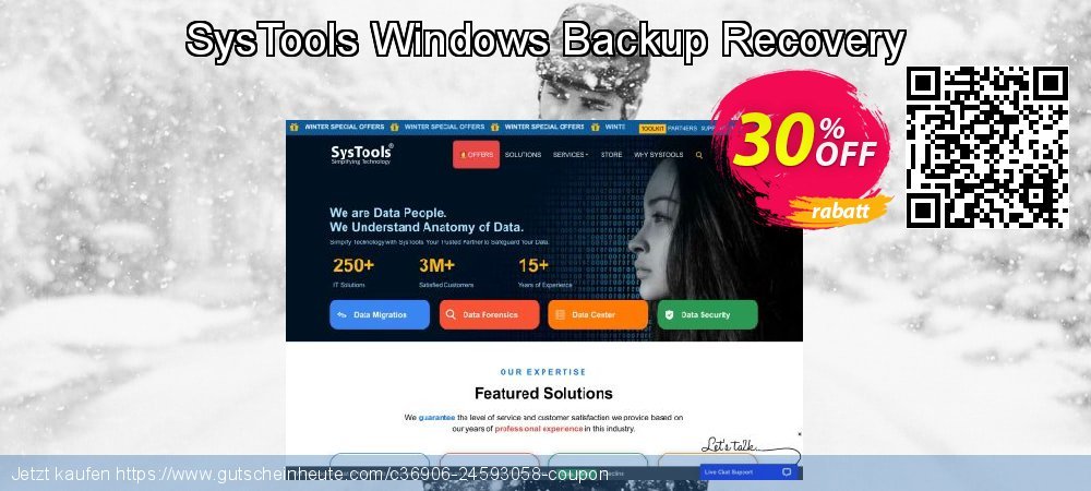 SysTools Windows Backup Recovery ausschließlich Beförderung Bildschirmfoto