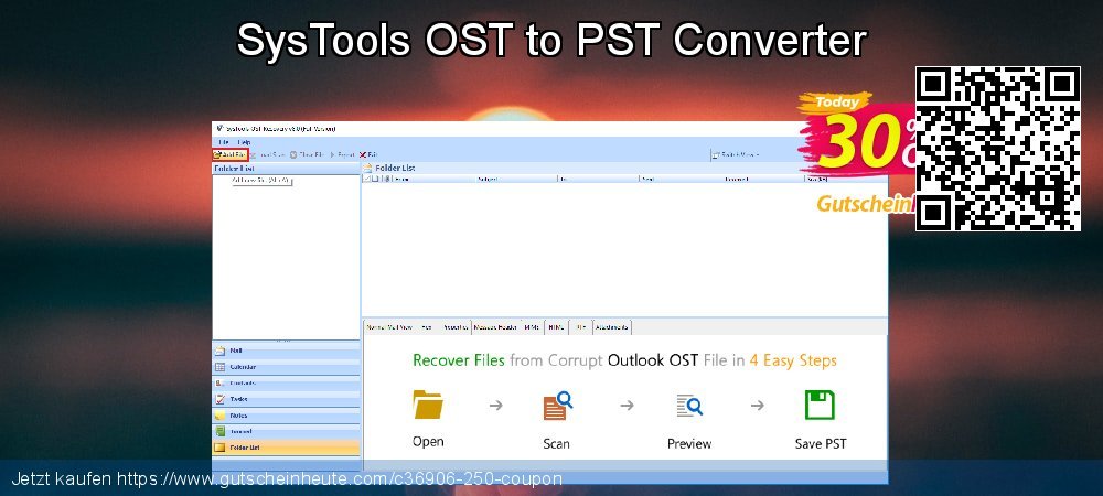 SysTools OST to PST Converter verwunderlich Promotionsangebot Bildschirmfoto