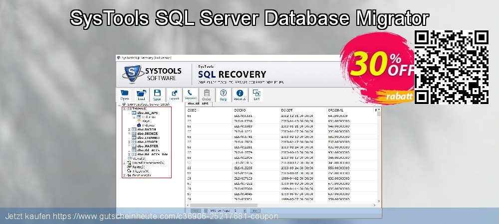 SysTools SQL Server Database Migrator erstaunlich Ermäßigung Bildschirmfoto