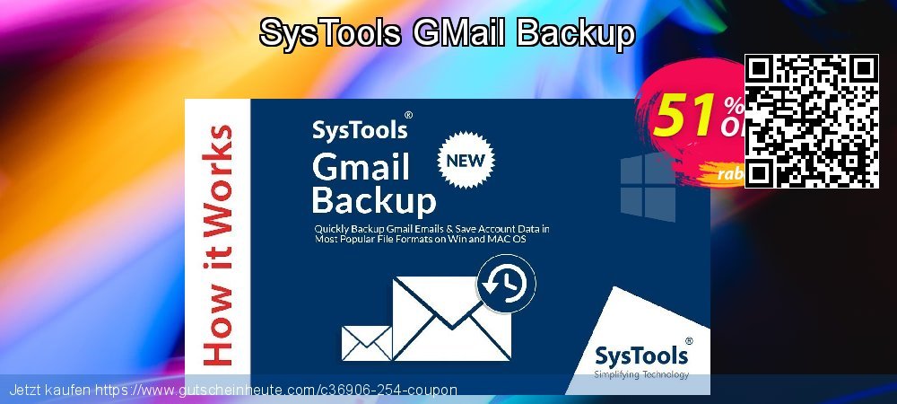 SysTools GMail Backup faszinierende Disagio Bildschirmfoto