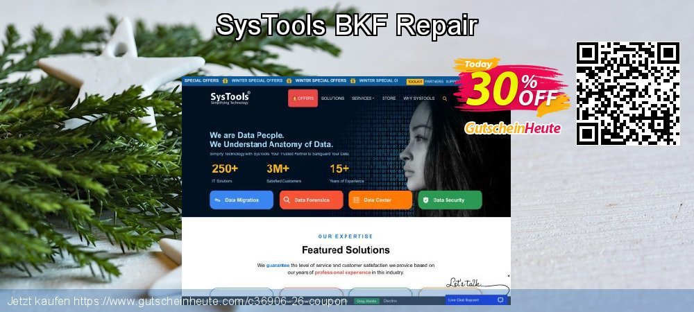 SysTools BKF Repair geniale Rabatt Bildschirmfoto
