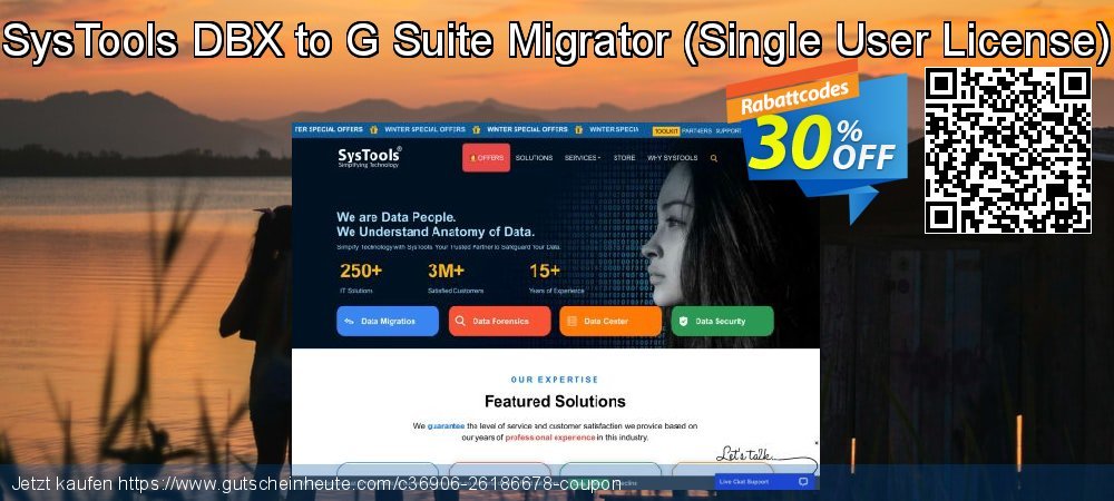 SysTools DBX to G Suite Migrator - Single User License  Sonderangebote Promotionsangebot Bildschirmfoto