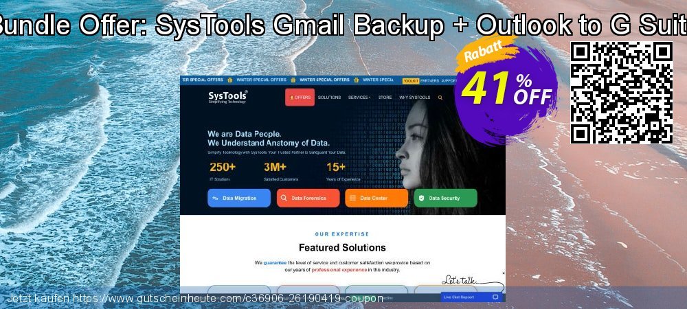 Bundle Offer: SysTools Gmail Backup + Outlook to G Suite geniale Nachlass Bildschirmfoto