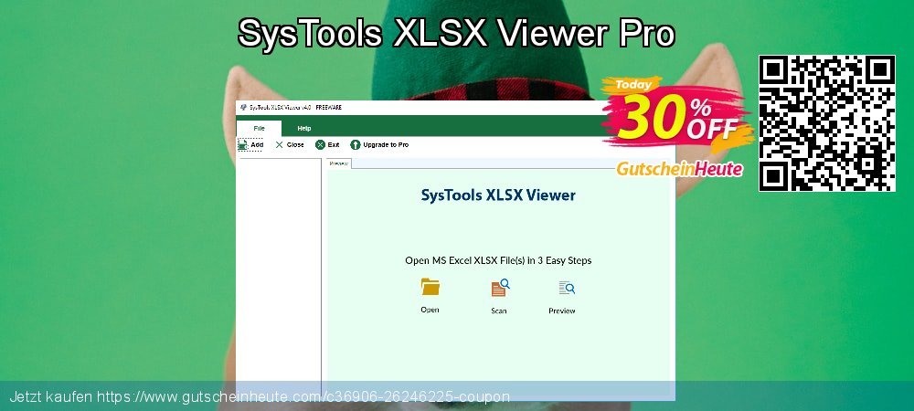 SysTools XLSX Viewer Pro uneingeschränkt Rabatt Bildschirmfoto