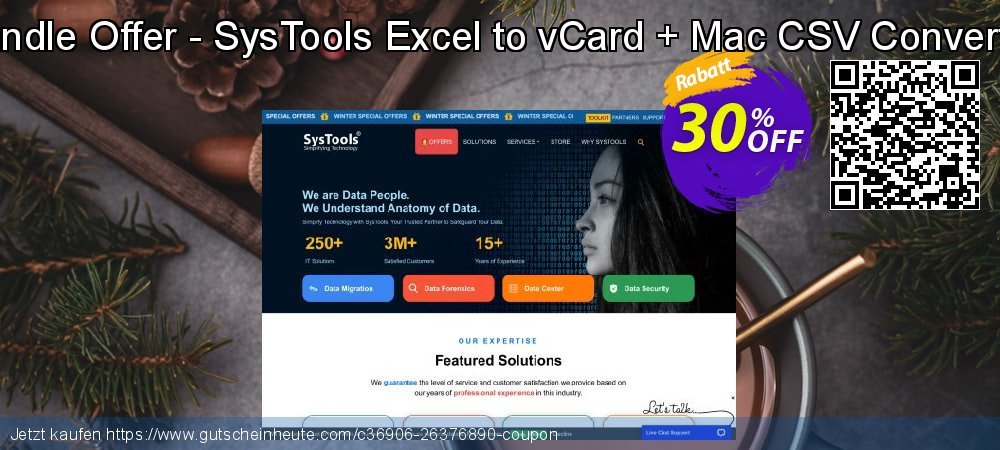 Bundle Offer - SysTools Excel to vCard + Mac CSV Converter uneingeschränkt Angebote Bildschirmfoto