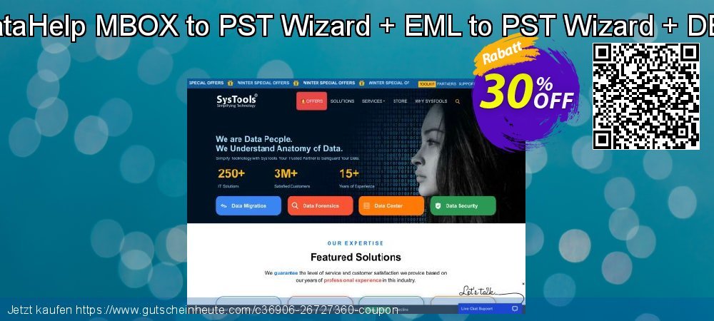 Special Offer - DataHelp MBOX to PST Wizard + EML to PST Wizard + DBX to PST Wizard überraschend Ermäßigungen Bildschirmfoto