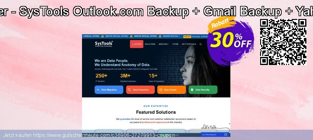 Bundle Offer - SysTools Outlook.com Backup + Gmail Backup + Yahoo backup umwerfenden Angebote Bildschirmfoto