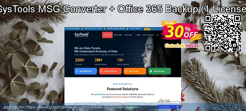 SysTools MSG Converter + Office 365 Backup - 1 License  umwerfende Preisnachlässe Bildschirmfoto