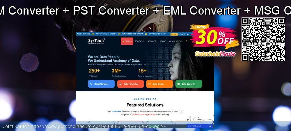 Bundle Offer - SysTools OLM Converter + PST Converter + EML Converter + MSG Converter + MBOX Converter toll Beförderung Bildschirmfoto