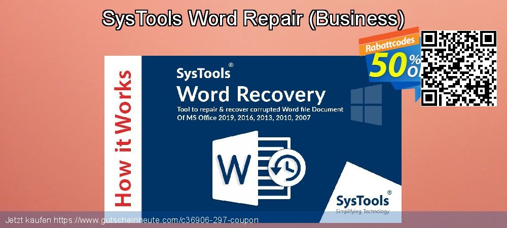 SysTools Word Repair - Business  ausschließenden Rabatt Bildschirmfoto