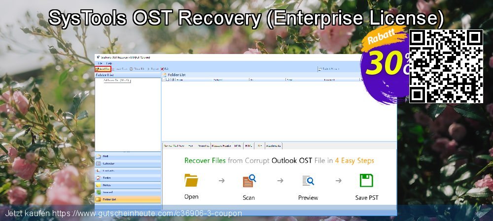 SysTools OST Recovery - Enterprise License  Exzellent Sale Aktionen Bildschirmfoto
