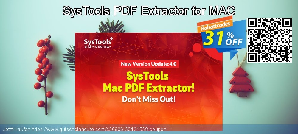 SysTools PDF Extractor for MAC faszinierende Förderung Bildschirmfoto