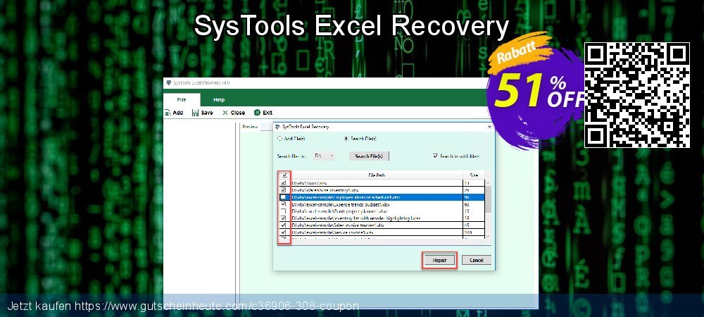 SysTools Excel Recovery verblüffend Außendienst-Promotions Bildschirmfoto