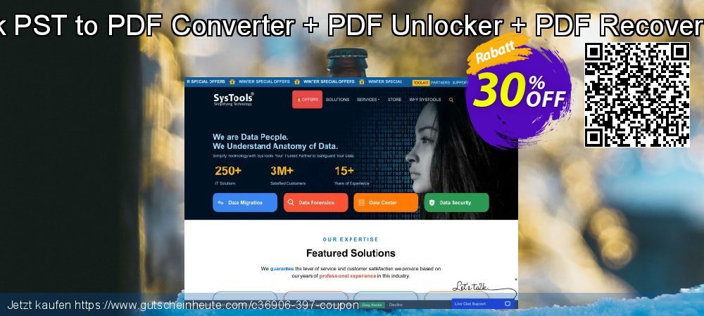 Bundle Offer - Outlook PST to PDF Converter + PDF Unlocker + PDF Recovery - Enterprise License  wunderbar Beförderung Bildschirmfoto