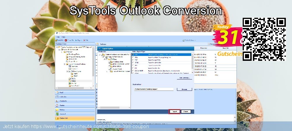 SysTools Outlook Conversion atemberaubend Sale Aktionen Bildschirmfoto