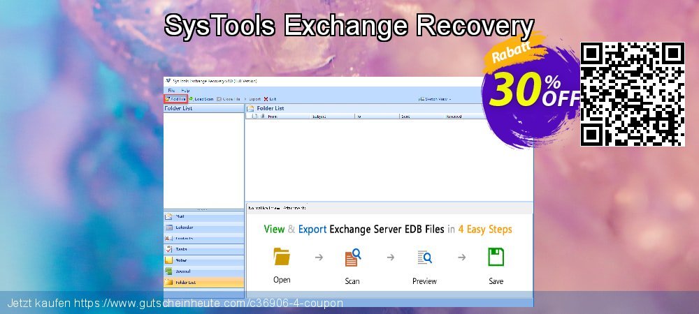 SysTools Exchange Recovery beeindruckend Rabatt Bildschirmfoto