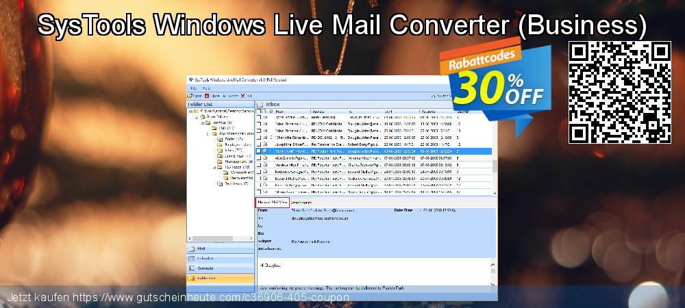 SysTools Windows Live Mail Converter - Business  verwunderlich Diskont Bildschirmfoto