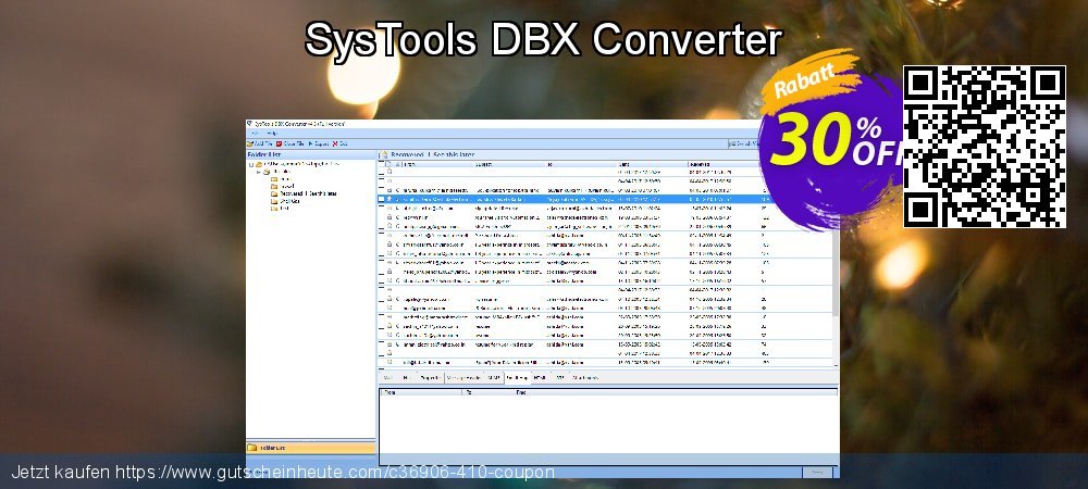 SysTools DBX Converter aufregenden Außendienst-Promotions Bildschirmfoto