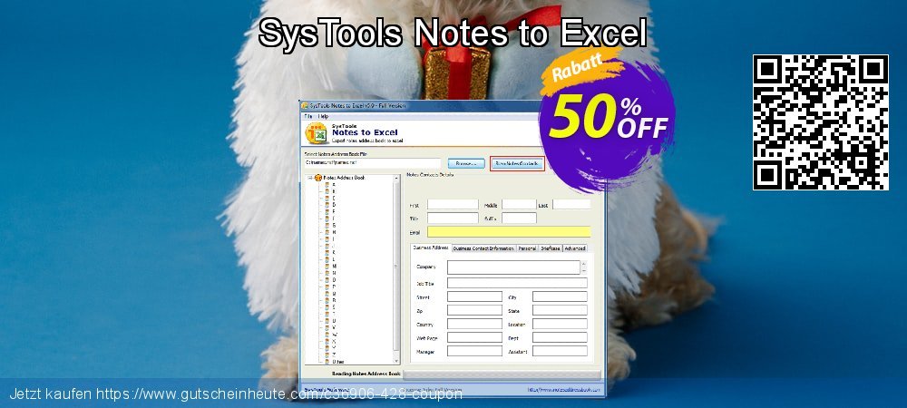 SysTools Notes to Excel wunderbar Preisreduzierung Bildschirmfoto